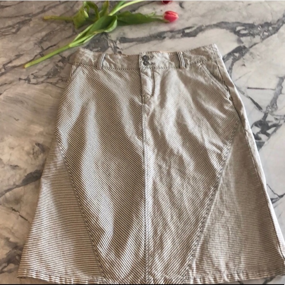 Anthro Pilcro and the Letterpress Midi Jean Skirt